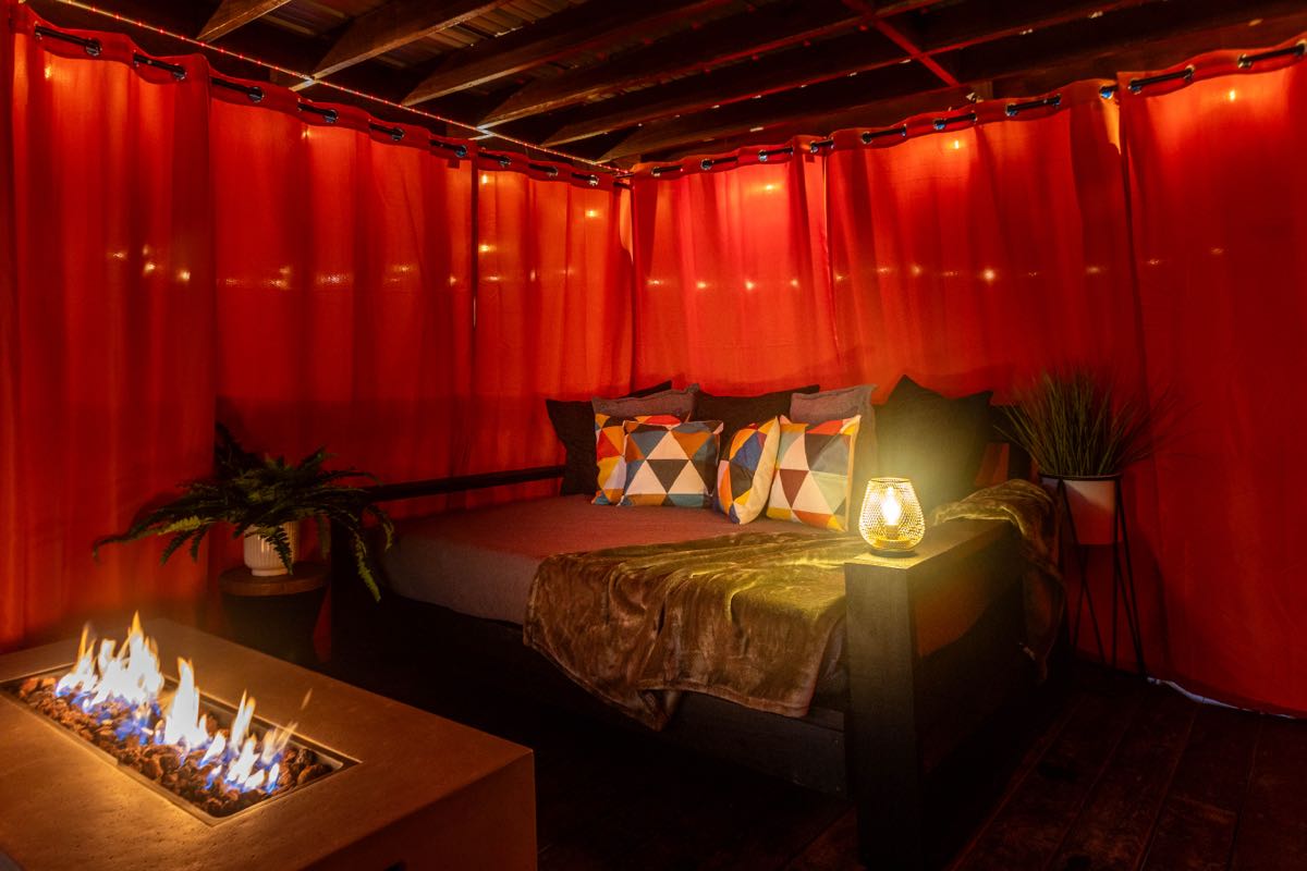 Cinnamon Spice Deck Curtains