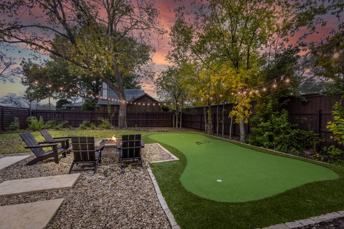 Harmony Backyard Putting Green Twilight