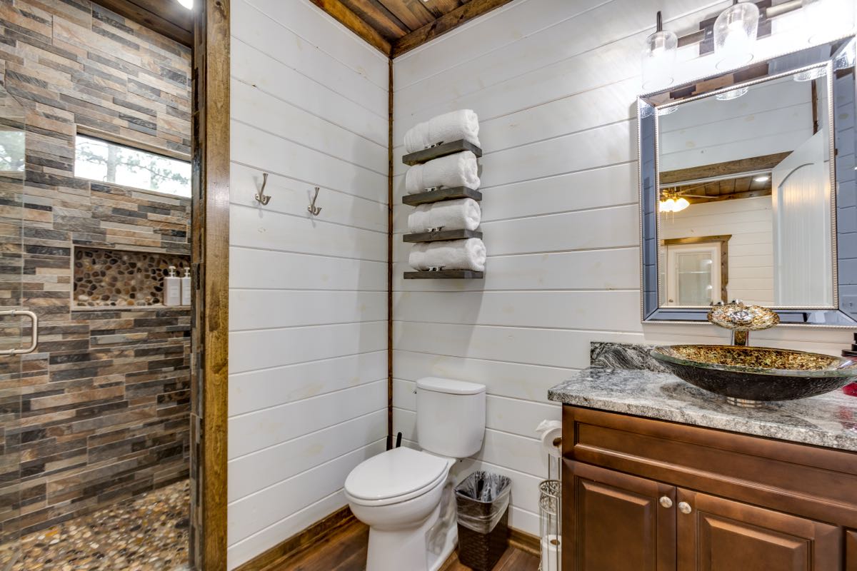 Rum N Raisin Bathroom Master Shower Wide