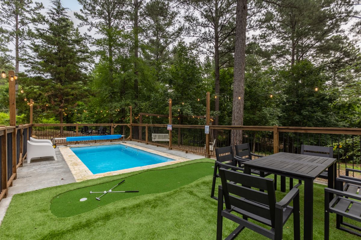 Rum N Raisin Backyard Pool To Putting Green